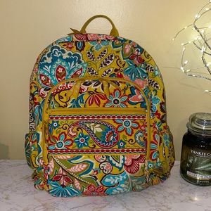 Vera Bradley Provencal Yellow Cotton Backpack